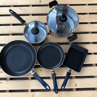 中古⭐️鍋&フライパン🍳まとめて5点セット