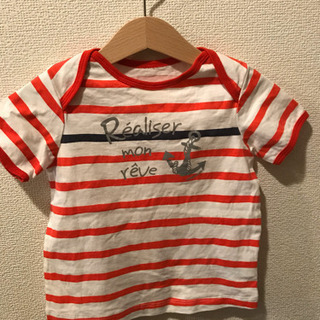 コムサイズム 半袖 赤白ボーダー Tシャツ  90cm  