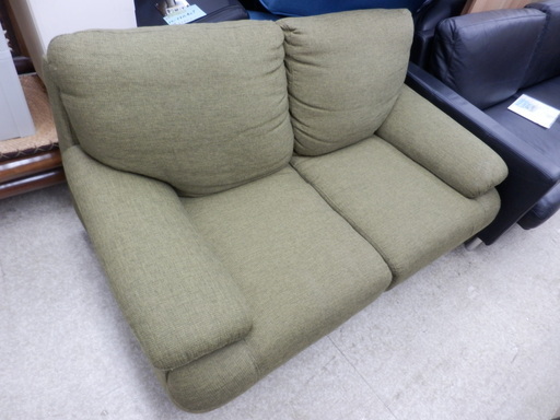 ２人掛け 布 足付き ソファ ファブリック 幅140cm グリーン ニトリ コンパクト イス ペイペイ対応 札幌市西区西野
