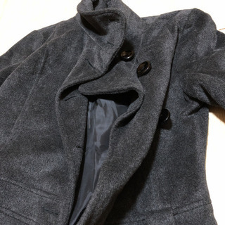 未使用 コート Sサイズ 黒に近い濃いグレー の画像