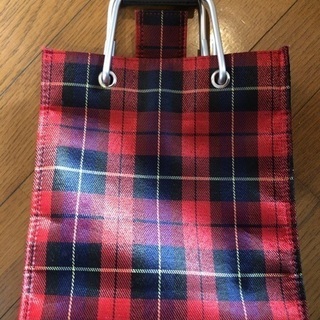 〖早期引き取り希望〗しまむら チェック バッグ USED品