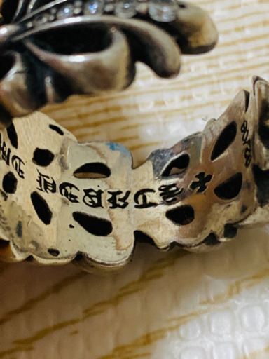 Chrome Hearts ダブルフローラルリング　ジルコニア加工