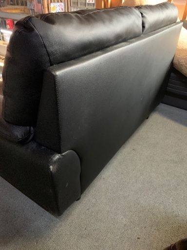 ニトリ　2人用ソファー　中古　N-SHIELD クロ　合皮