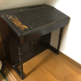 引き取りに来ていただける方☆アンティークデスク　中国製　アンティ...