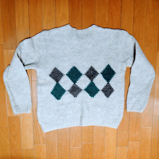 メンズ手編みのセーターの画像