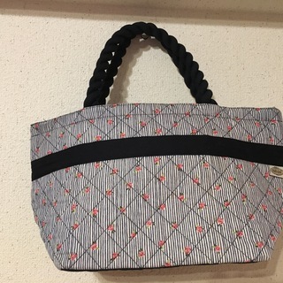 【中古】ナラヤ　NARAYA　トートバッグ　ランチバッグ　バラの画像