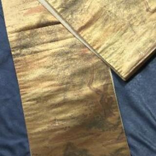 👘 正絹 六通 袋帯 小舟に乗る人物 ★ユーズドの画像