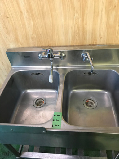 業務用二槽シンク(幅900mm 奥行600mm 高さ980mm)