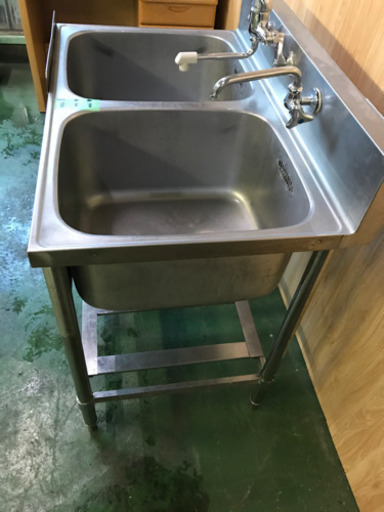 業務用二槽シンク(幅900mm 奥行600mm 高さ980mm)