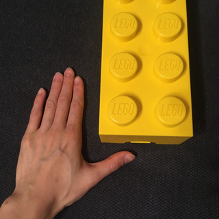 【中古】レゴブロック型お弁当箱イエロー　LEGOの画像