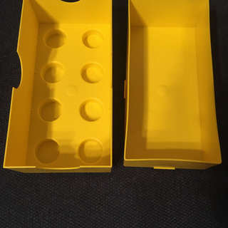 【中古】レゴブロック型お弁当箱イエロー　LEGOの画像