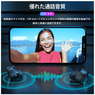 新品未使用ワイヤレスイヤホンIPX7防水の画像