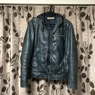 【美品】journal standard フード付きレザージャケットの画像