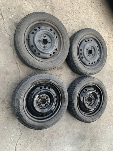 155/65R14スタッドレスタイヤホイール4本中古品！