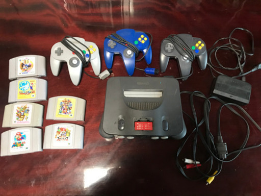 ニンテンドー64実働品　ソフト6本　コントローラー3個