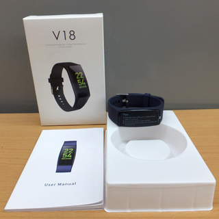 スマートウオッチ Ｖ18 血圧計 心拍計 スマートブレスレット ...