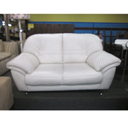 札幌【まっ白い 2人掛けソファ】幅152cm 合皮 合成皮革 ホワイト 白 ソファー 本郷通店