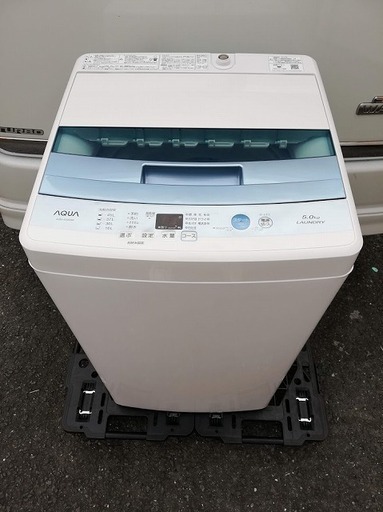 ◼️商談中◼️AQUA アクア 全自動洗濯機 5.0kg 簡易乾燥機能付き AQW-S50E
