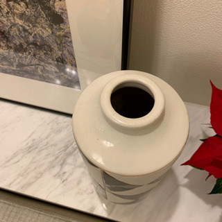 グレー✖️ホワイト　花瓶の画像