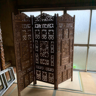 【最終値下げ】アジアン　バリ風　パーテーション バリ風＃パーテーション値下げ