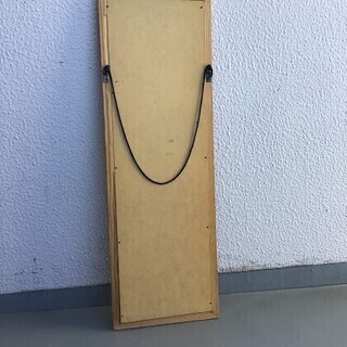 鏡  ミラー　木枠･壁掛／立て掛けタイプ 30㎝×90㎝の画像