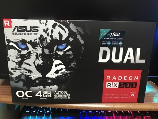 DUAL-RX580-O4G　通電時間2時間　中古品