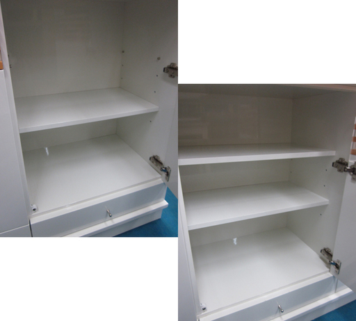 札幌 幅156cm キッチンカウンター 食器棚 台所 収納 家具