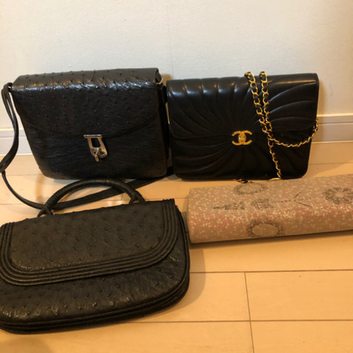 本革　布地　和風　レディース　ショルダー　ハンド　バッグ　4点