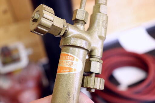 圧縮酸素ガス/アセチレン切断機/溶断機セット 千代田精機 トーチ ボンベ付 