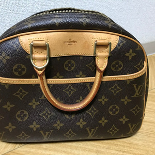 LOUIS VUITTON トゥルーヴィル モノグラム ハンドバッグ PVC レザー 茶 M