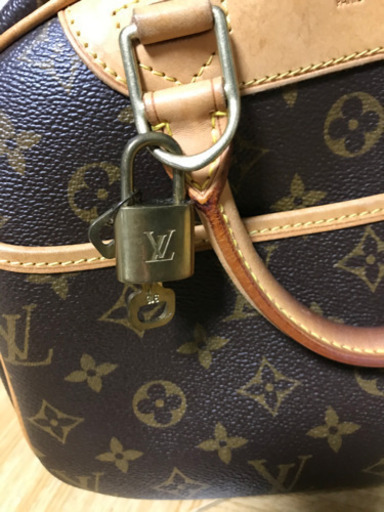 LOUIS VUITTON トゥルーヴィル モノグラム ハンドバッグ PVC レザー 茶 M