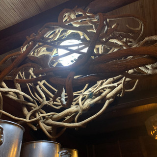 木の照明の画像