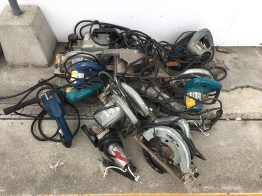 【特別価格】電動工具11点セットで。電動カンナ、ハンマードリル、サンダー、丸ノコ等