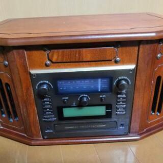 天然デジ録マルチレコードプレーヤー　CD ラジオ カセット