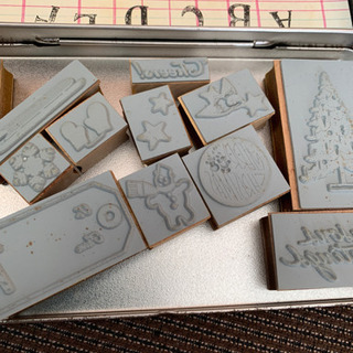 缶入り☆スタンプ☆クリスマスの画像