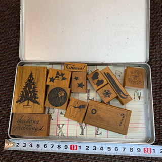 缶入り☆スタンプ☆クリスマスの画像