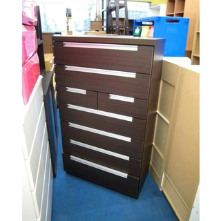 札幌 高さ137cm ハイチェスト 7段タンス 七段 たんす 箪笥 ダーク