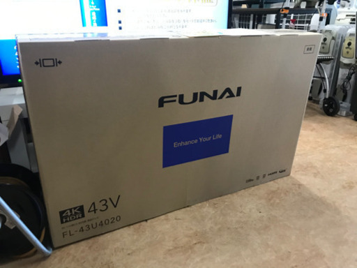 【★未開封★】4Kチューナー内蔵　ハードディスク1T内蔵 43型液晶テレビ19年製　リサイクルショップ宮崎屋20.3.9