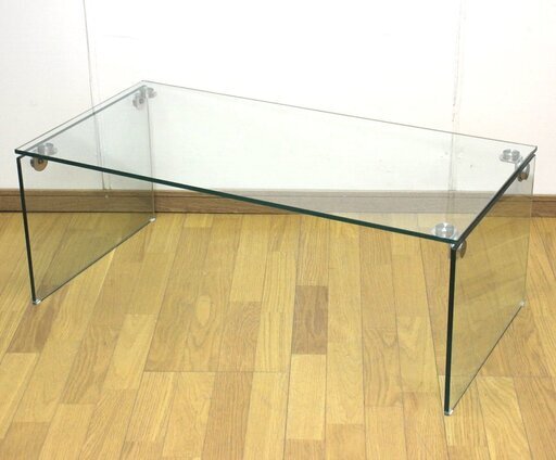 ✨✨ガラステーブル✨オールガラス✨100cm×50cm✨高さ38cm✨強化ガラス✨定価2万円✨センターテーブル✨インテリア