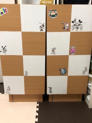 チェック扉付き収納