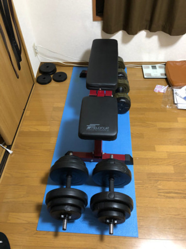 トレーニングベンチ　20キロダンベル　等