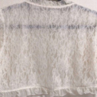 未使用 リバーシブルボレロ レース パーティ 結婚式 ストールの画像