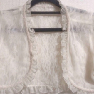 未使用 リバーシブルボレロ レース パーティ 結婚式 ストールの画像