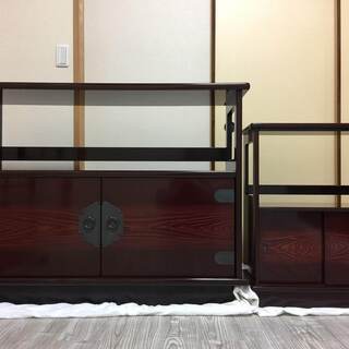 《和家具》松岡漆工の飾り棚セット