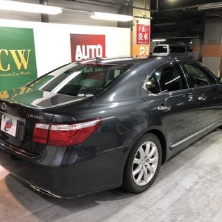 自社ローン★保証人不要★全国対応★レクサス LS460 Iパケージ　ダークグレーマイカ★純正ナビ・TV ★ブラックレザーシート★禁煙車★ETC車検R3/12/26★の画像