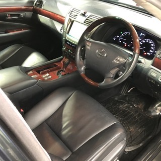 自社ローン★保証人不要★全国対応★レクサス LS460 Iパケージ　ダークグレーマイカ★純正ナビ・TV ★ブラックレザーシート★禁煙車★ETC車検R3/12/26★の画像