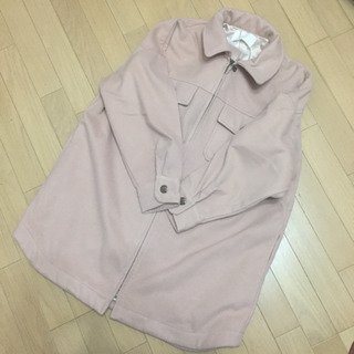 who’s who Chico ピンクベージュ ビックシルエット ウールコートの画像