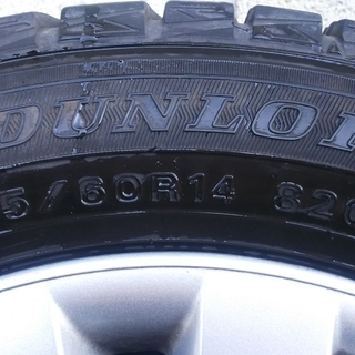 スタッドレス純正ホイールセット　フォルクスワーゲンポロ９N　185/60/14　DANLOP16年製の画像