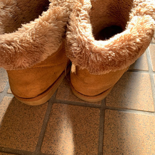 ムートンブーツ 茶色 Lの画像