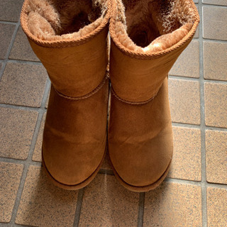ムートンブーツ 茶色 Lの画像